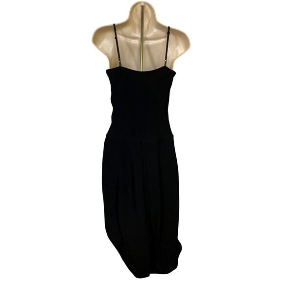 Vintage Arden B Black Corset Midi Dress Large Pinup Stretch Retro Sexy Y2K‎ Goth - Picture 2 of 5